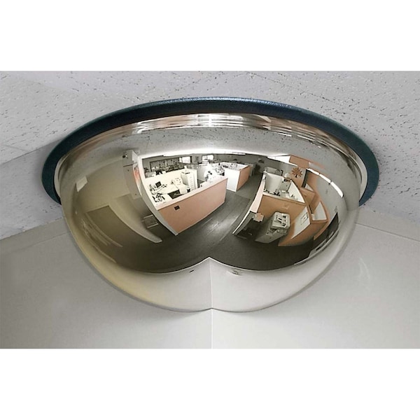 Se-Kure Quarter Dome Polycarbonate, 26", Acrylic, 26", Hardboard, Circular, 270 Degrees Viewing Angle ONV-270-18-HB - main